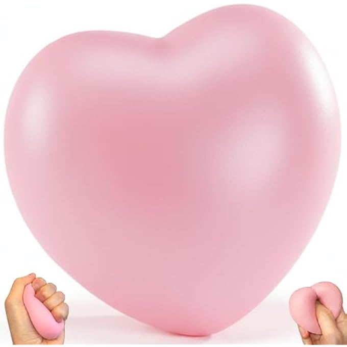 SOTI Valentine's Day Gift for Girls, Squishy Toys Pink Heart Slow-Rising Stress Relief Fidget Sensory Toy for Focus & Calming, Fine Motor Skills, Autism & ADHD Support - Image 1