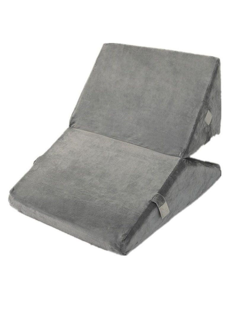 Cool Baby COOLBABY Multifunctional Wedge Cushion Back Cushion for Legs and Back Support Pillow Maternity Cushion Memory Cotton Filling Grey - Image 1