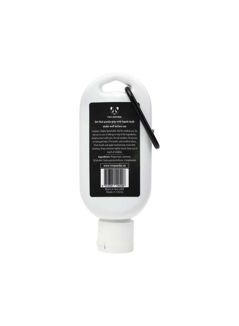 Two Pandas Liquid Chalk (Chocolate Scented) – Liquid Magnesium Carbonate for CrossFit, Hyrox, Rock Climbing, Bouldering, Gym, Callisthenics, Gymnastics & Weightlifting with carabiner - Image 2