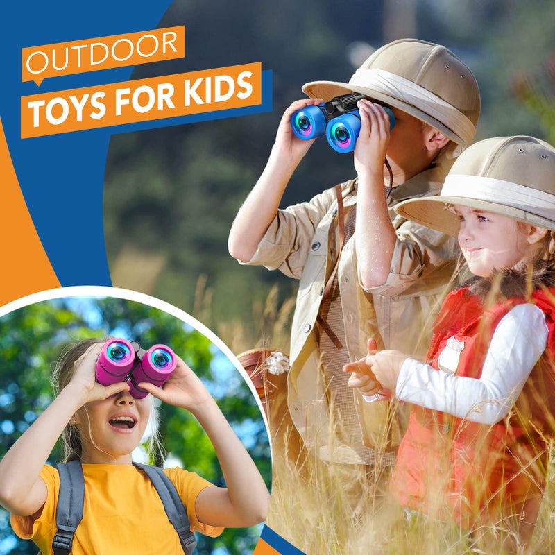 LET'S GO! Toys for 3-7 Year Old Boys: LET'S GO! Binoculars for Kids with Bird Watching Manual Christmas Birthday Gifts for 4 5 6 7 8 Year Old Boy Girls Outdoor Toy for Kid Ages 5-7 Toddler Camping Telescope - Image 3