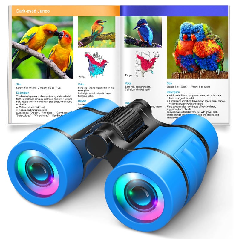 LET'S GO! Toys for 3-7 Year Old Boys: LET'S GO! Binoculars for Kids with Bird Watching Manual Christmas Birthday Gifts for 4 5 6 7 8 Year Old Boy Girls Outdoor Toy for Kid Ages 5-7 Toddler Camping Telescope - Image 1