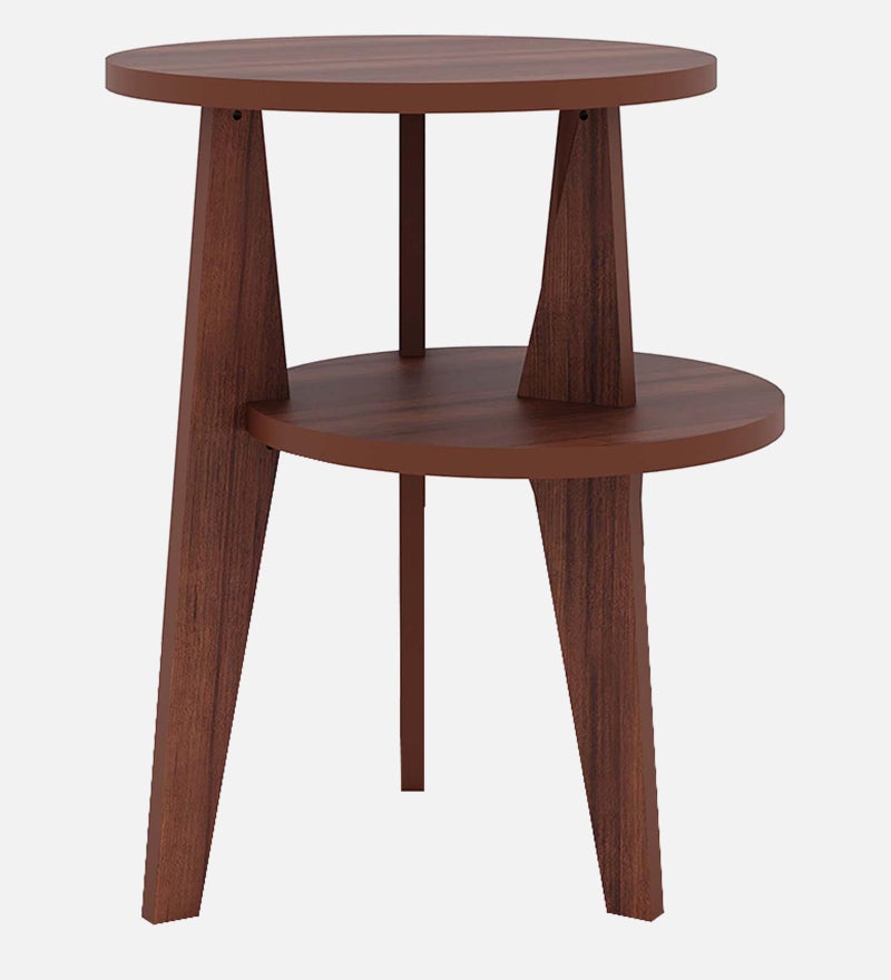 Raytrees Engineered Wood End Table for Living Room | Drawing Room | Wooden Peg Table | Corner Sofa Side Table with Magazine & Newspaper Storage | Walnut | Modern-P | RT-A - Image 5