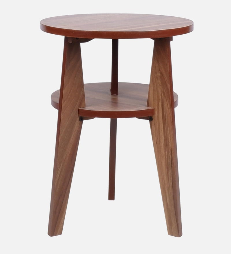 Raytrees Engineered Wood End Table for Living Room | Drawing Room | Wooden Peg Table | Corner Sofa Side Table with Magazine & Newspaper Storage | Walnut | Modern-P | RT-A - Image 4