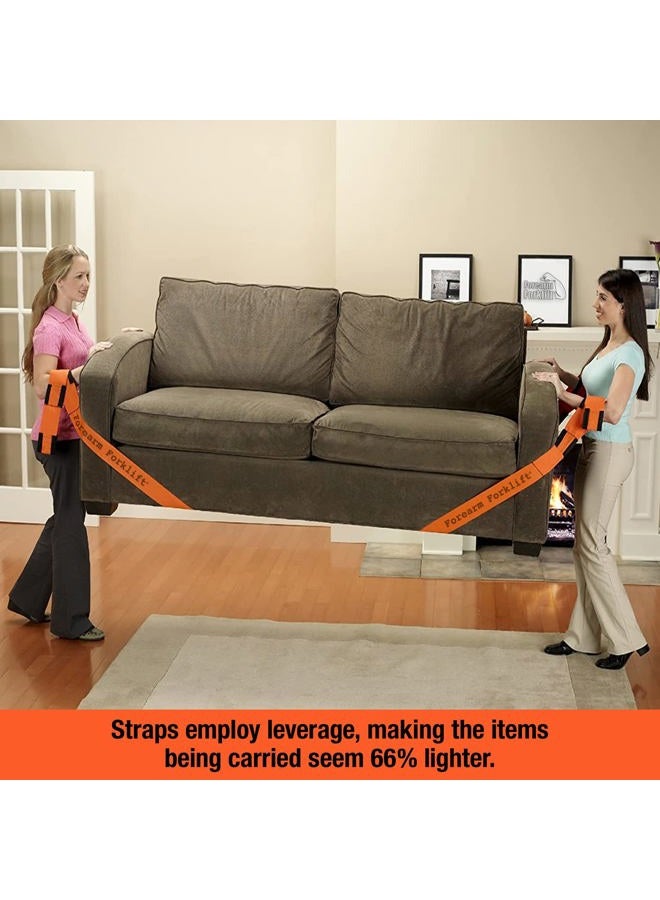 Forearm Forklift 2-Person Lifting and Moving Straps; Lift, Move and Carry Furniture, Appliances, Mattresses or Any Item up to 800 lbs. Safely and Easily Like a Pro, Ultramarine Blue, Special Edition - Image 3