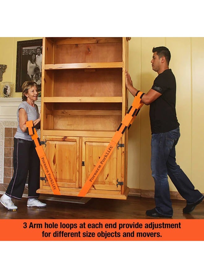 Forearm Forklift 2-Person Lifting and Moving Straps; Lift, Move and Carry Furniture, Appliances, Mattresses or Any Item up to 800 lbs. Safely and Easily Like a Pro, Ultramarine Blue, Special Edition - Image 4