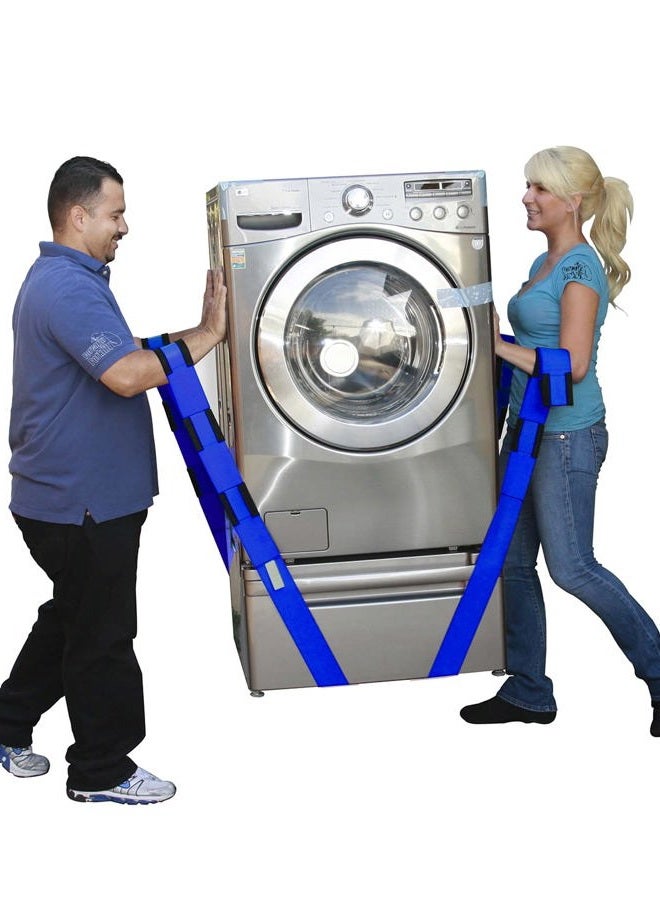 Forearm Forklift 2-Person Lifting and Moving Straps; Lift, Move and Carry Furniture, Appliances, Mattresses or Any Item up to 800 lbs. Safely and Easily Like a Pro, Ultramarine Blue, Special Edition - Image 1