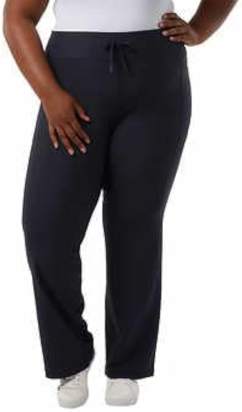 32 Degrees Wide Leg Pants Woman - Ribbed Semi-Flare Pant - Yoga Pants for Women (Black, M), Medium - Image 5