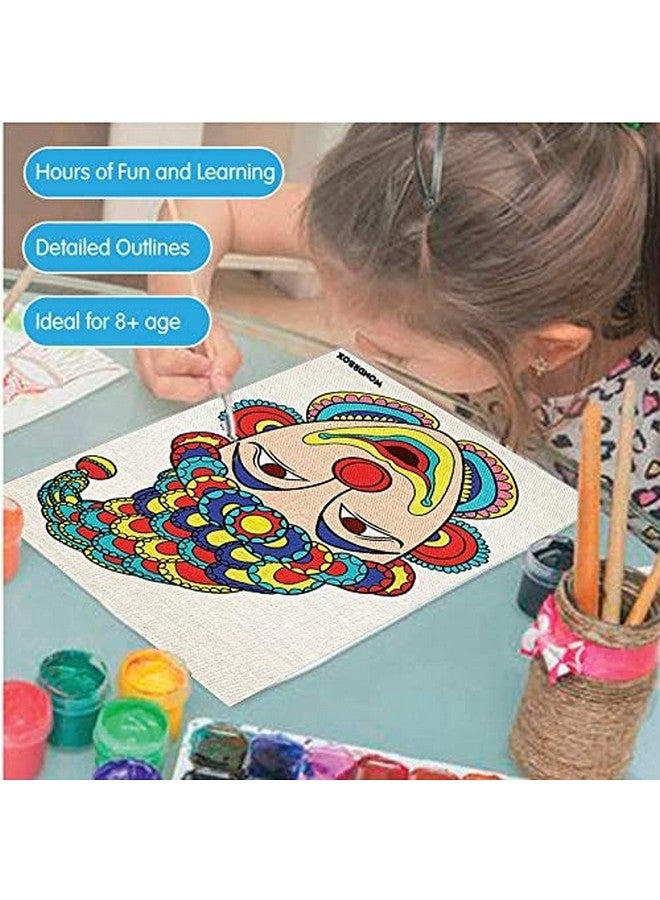 WONDRBOX Art and Craft Activity for Kids. (Indian Folk Art (Set of 3)), Canvas, Multicolor - Image 3