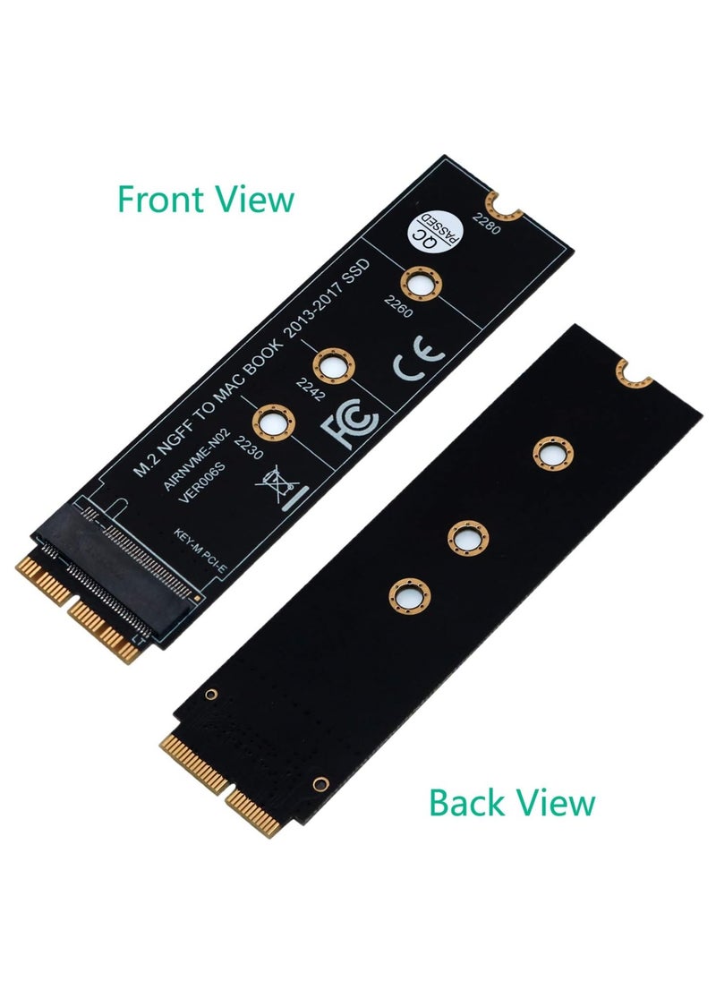 ماركة غير محددة كارت محول ذاكرة مستديمة لهارد M.2 SSD لترقية ماك بوك اير (2013-2017)، أسود  - Image 2