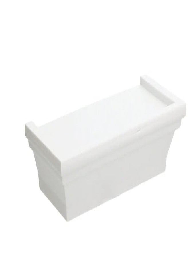 Greenbrier White Plastic Floating Shelf. 8.6 inches x 4 Inches. Holds Up to 5 Pounds. - Image 1