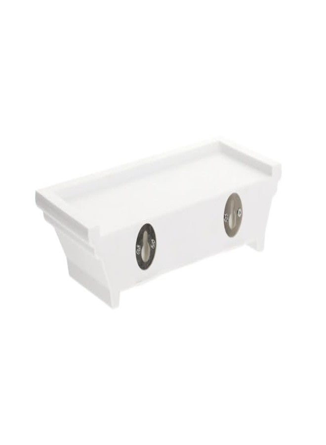 Greenbrier White Plastic Floating Shelf. 8.6 inches x 4 Inches. Holds Up to 5 Pounds. - Image 3