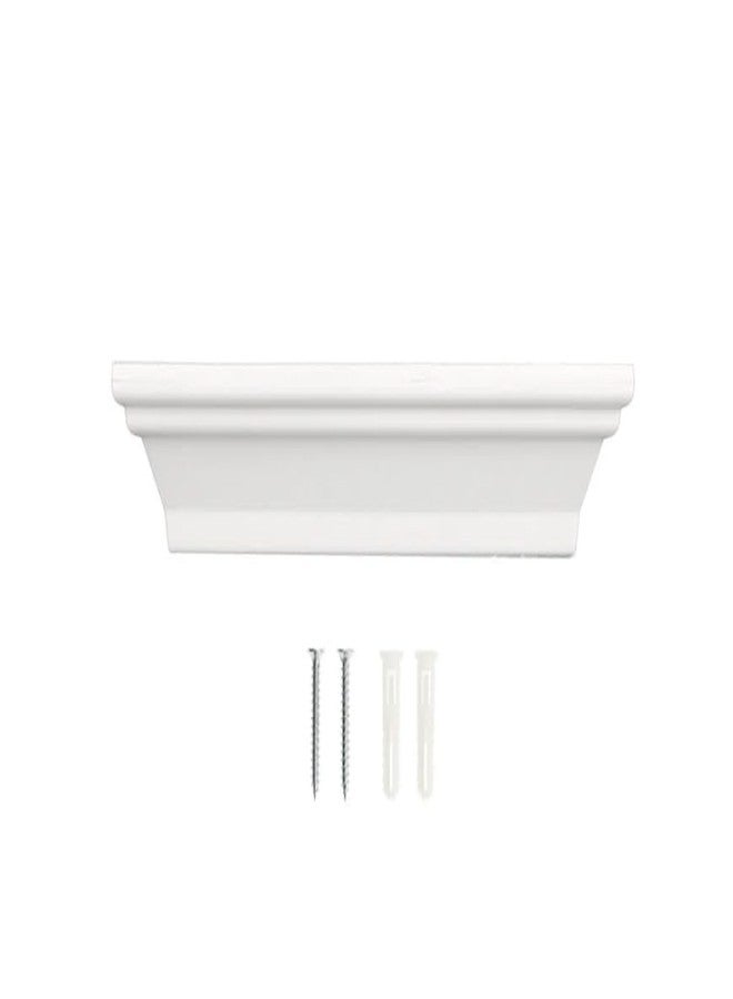 Greenbrier White Plastic Floating Shelf. 8.6 inches x 4 Inches. Holds Up to 5 Pounds. - Image 2