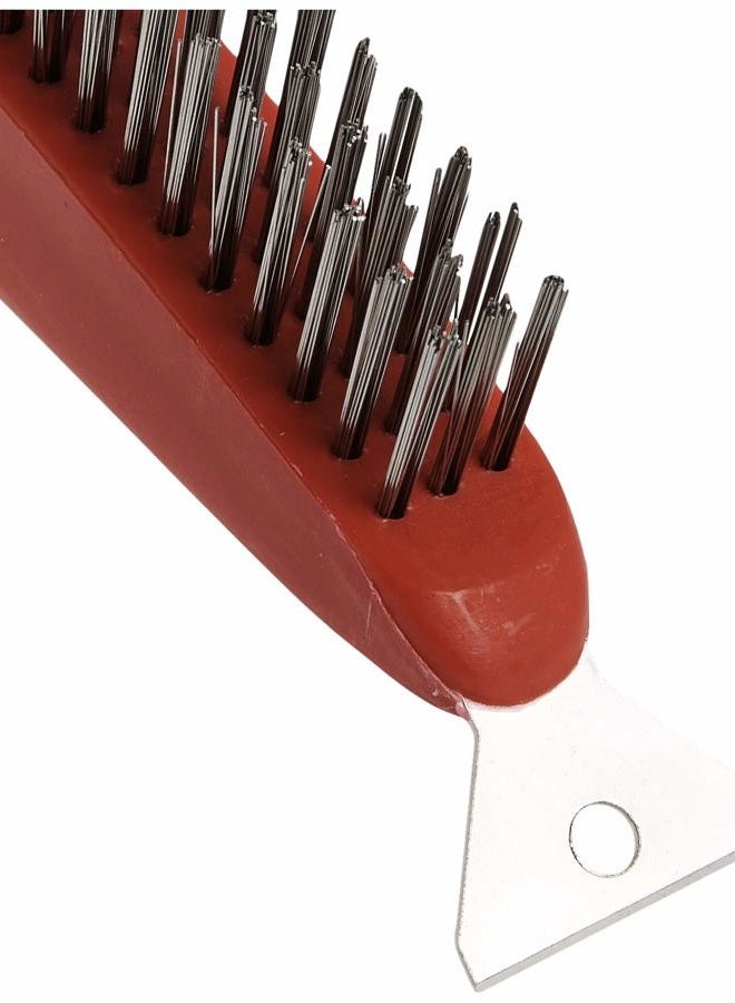 Red Devil 4164 13-Inch Soft Grip Stainless Steel Wire Brush with Scraper - Image 4
