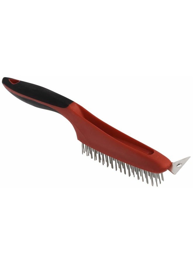 Red Devil 4164 13-Inch Soft Grip Stainless Steel Wire Brush with Scraper - Image 3
