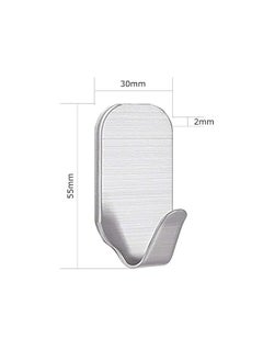 erorex Adhesive Wall Hooks For Hanging Wall Hangers Stick On Shower Home Bathroom Kitchen Door Ideal For Robes Umbrellas Clothes Bags Coats Stainless Steel Utility Wall Hooks 10Packs  - Image 2