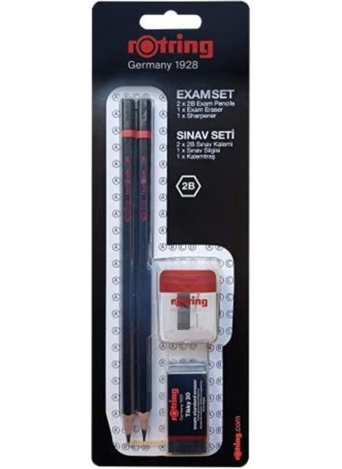Rotring Exam Set Exam Pencil Eraser Sharpener Black. 