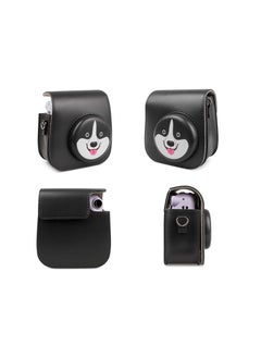 KASTWAVE PU Leather Case for Fujifilm Instax Mini 11, with Adjustable Shoulder Strap Instant Camera Cover Black Dog Designed  - Image 5
