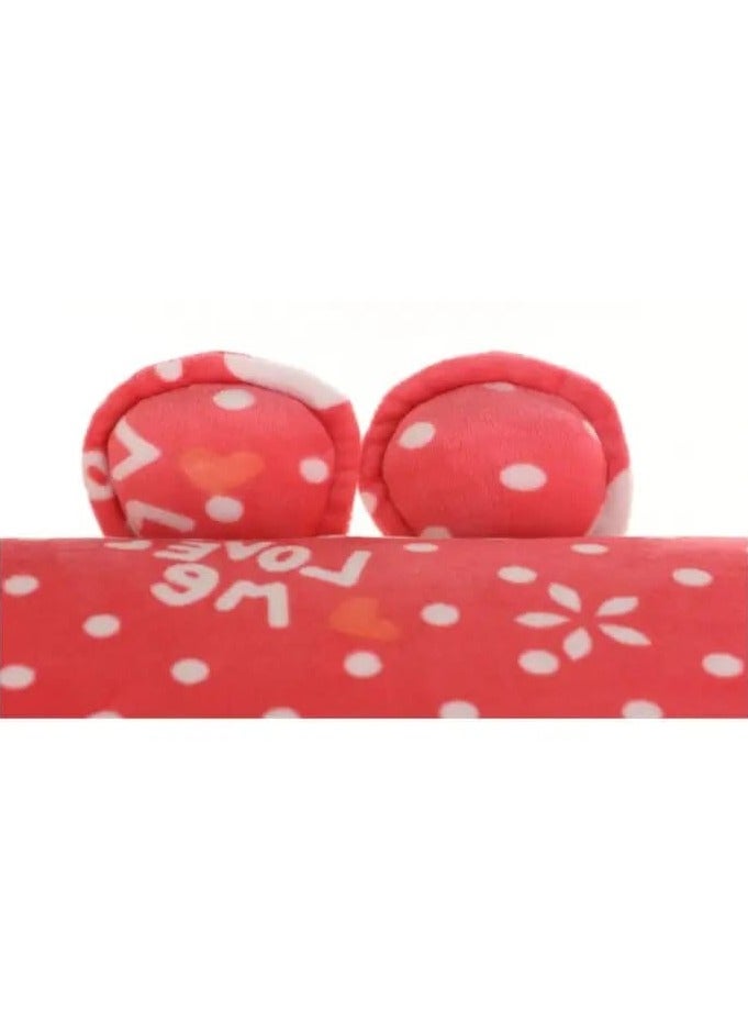 ماكس كمفورت مخدة طبية للأطفال حديثى الولادة والرضع - وسادة مريحة للطفل مع غطاء خارجى قطيفة قابل للغسيل وألوان مبهجة , وردي مزخرف - Image 3