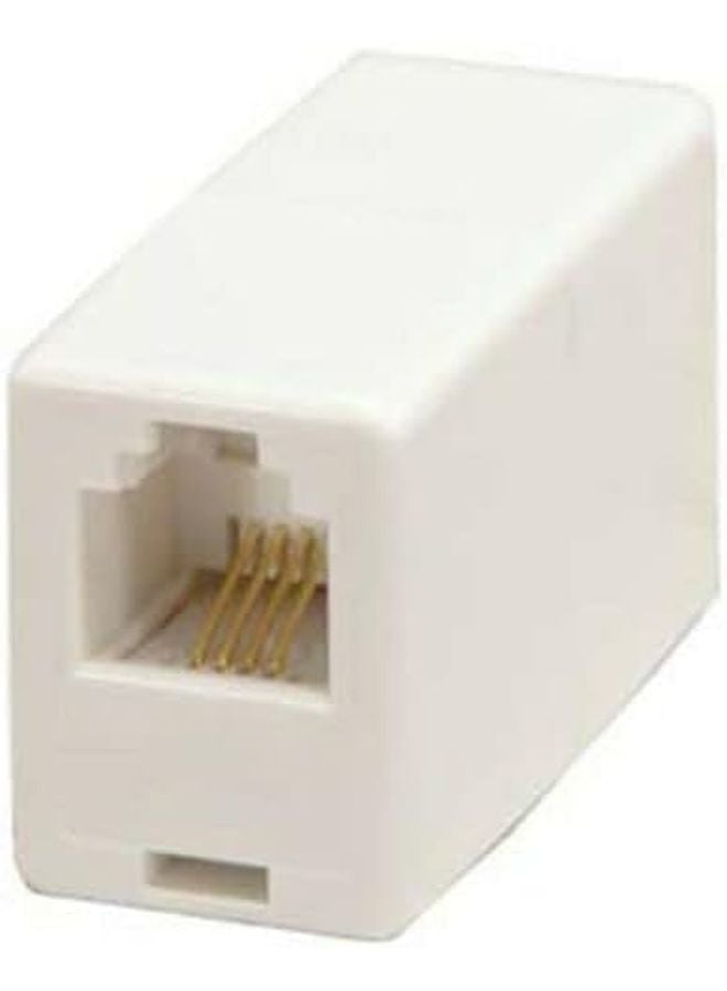 RJ11 محول كابل خط هاتف مستقيم موصل 6 أقدام أسود - Image 1