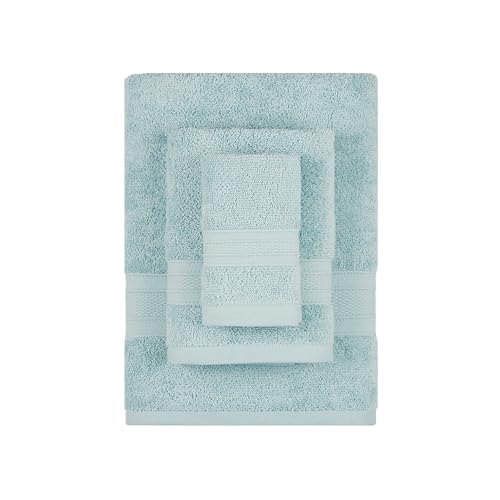 Trident Soft Comfort Air Rich Towels for Bath, 100% Cotton Towel, Super Soft, Highly Absorbent, 3 Pieces Towel Set, 500 GSM - Nile Blue - Image 3