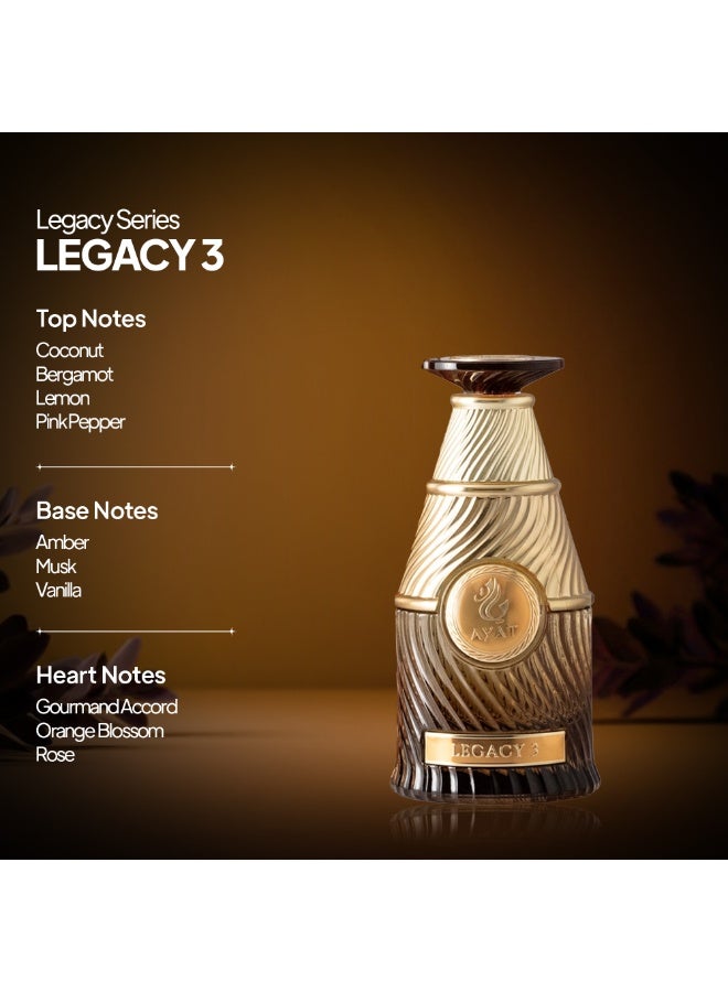 Ayat Perfumes Legacy 3 Eau de Parfum – 100ml – Unisex Oriental Perfume - Image 2