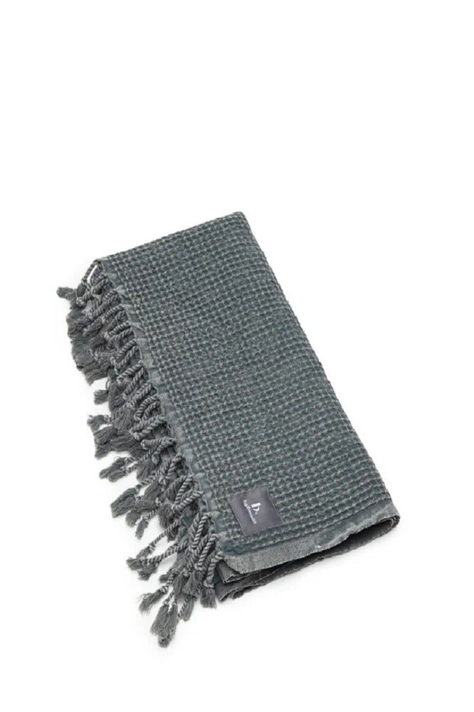 HALFMOON Everyday Towel Large – Vintage Grey | 100% Cotton, Lightweight & Compact for Yoga, Travel & Recovery - Image 1