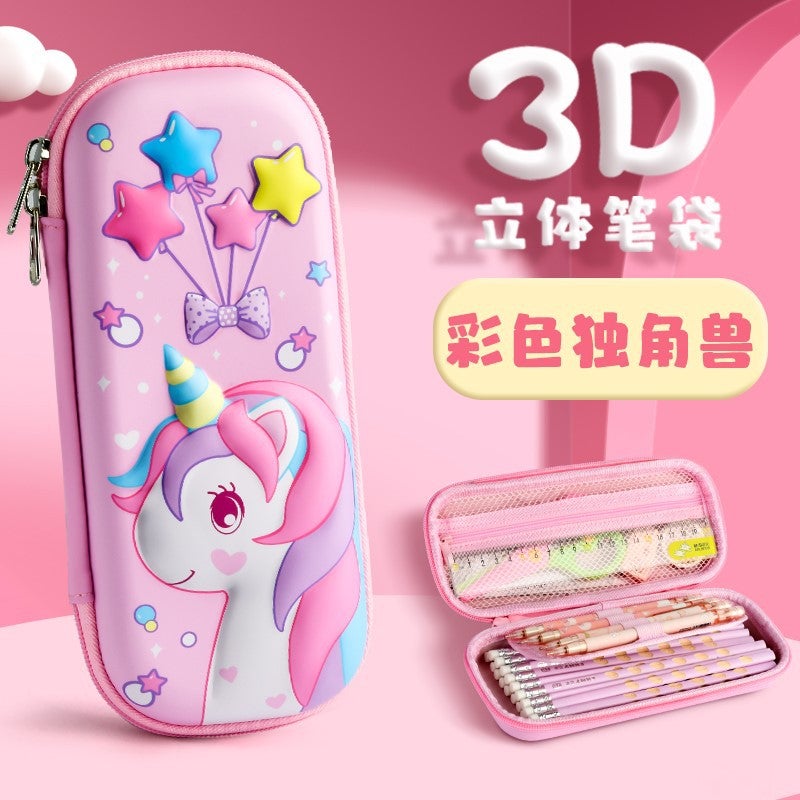 3D Astronaut Pencil Case for Kids [3D] color unicorn
