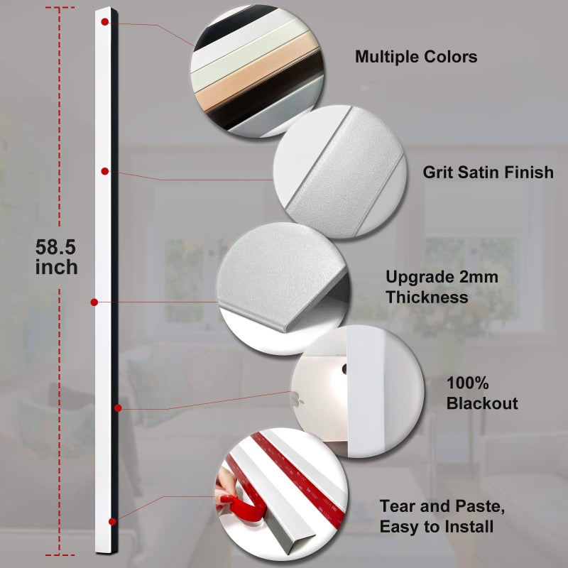 Keego Light Blocking PVC Strips for Window Shades & Blinds by Keego - Image 4