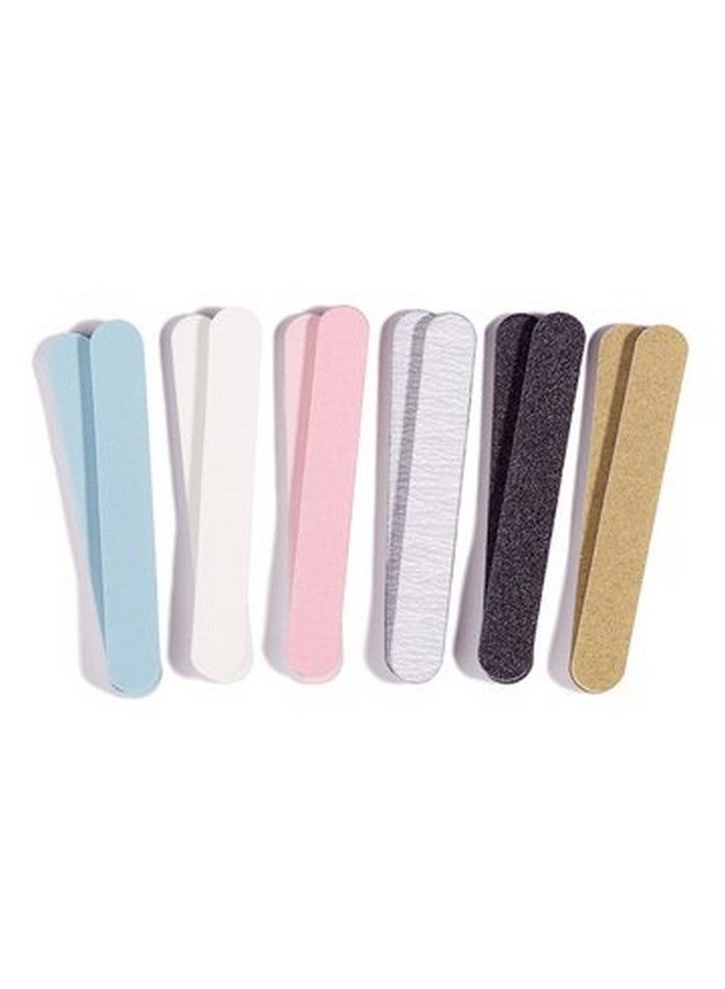Iridesi Professional Colorful Mini Finger Nail Files Washable Emery Boards 31/2 Inches Long 12 Fingernail Files Per Pack - Image 1