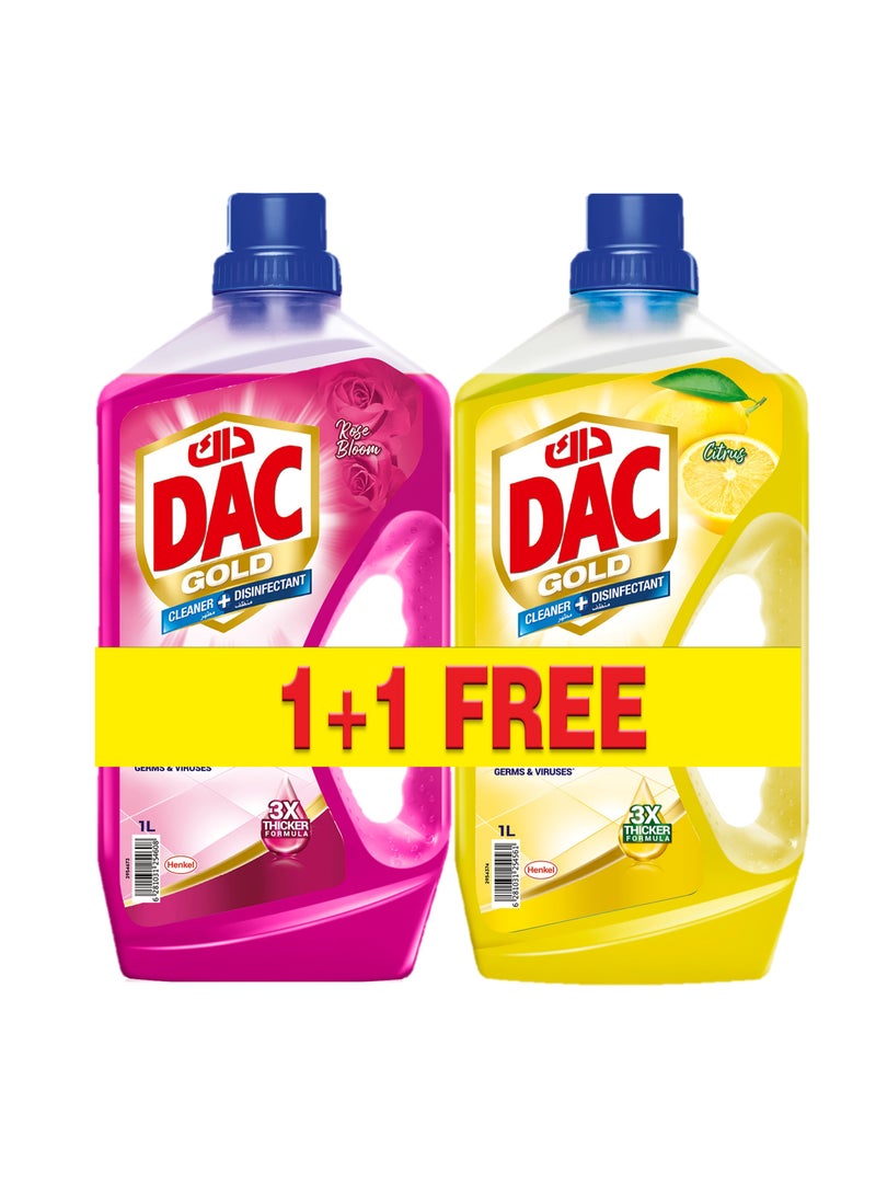 Dac مطهر ومنظف سائل متعدد الأغراض بالذهب - وردي + حمضيات