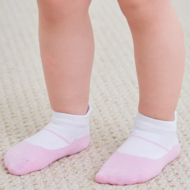ZAPLES Baby Girls Non Slip Grip Ankle Socks with Anti Skid Soles for Infants Toddlers, Mary Janes, 12-36 Months - Image 4