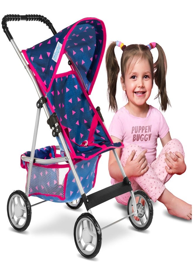 Kinderplay Baby Doll Stroller | Pram for Girls | Umbrella Stroller for Kids - Lightweight Play Carriage for Ages 2+ Years | Baby Doll Accessories with Storage | 22.05-Inch Handle Height, Model KP0280T - Image 1