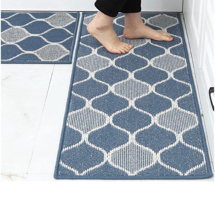 EBREEZZ Modern Geometric Non-Slip Floor Mat – Soft & Durable Entrance/Bathroom Rug, Stylish Honeycomb Design - Image 1