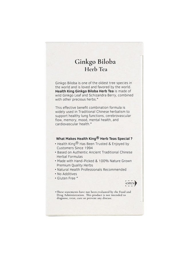 Health King Ginkgo Biloba Herb Tea Teabags 20 Count Box - Image 5