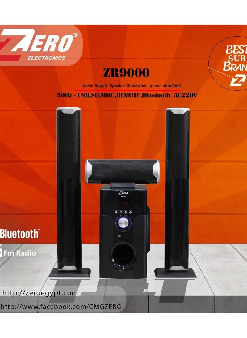 زيرو ZERO مكبر صوت ستيريو ZR-9000 SUB WOOFER6.5 - أسود - Image 2