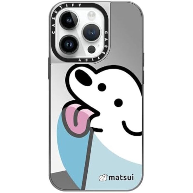 Casetify Mirror Case for iPhone 14 Pro Compatible with Magsafe - Lick - Silver on Silver - Image 1