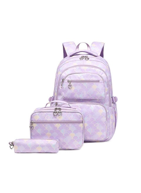 3-Piece Printed Waterproof Kids Backpack Set