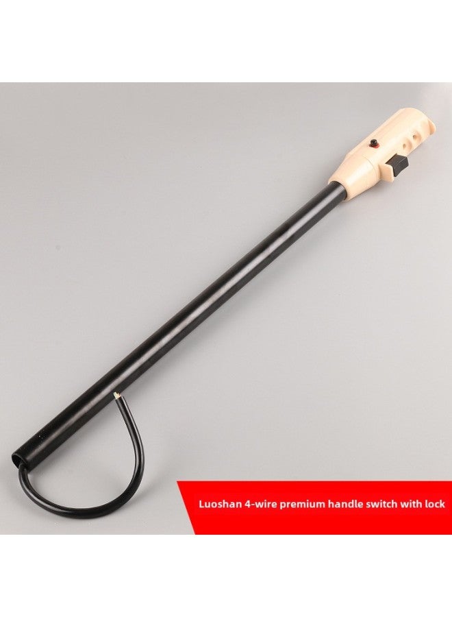 400 Steel Cutting Machine Accessories Handle Switch 355 Cutting Machine Handle 10A Silver Contact Point With Lock Button Open-Color:Luoshan 4-wire Premium Handle Switch With Lock  - Image 1