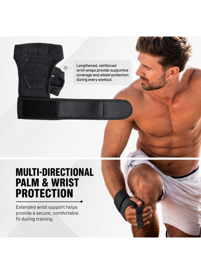 DBLEW Gym Workout Gloves with Wrist Wrap Support, Non-Slip Silicone Padded Weightlifting Gloves for Men and Women, Large Size - Image 5
