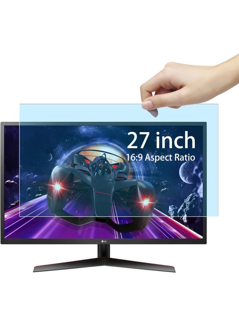 27" Monitor Anti Blue Light Glare Screen Protector for Dell/HP/Acer/ViewSonic/ASUS/Aoc/Samsung/Sceptre/LG 27" 16:9 Standard/Curved/Touch Widescreen Monitor, Eyes Care Blue Light Glare UV Filter - Image 5