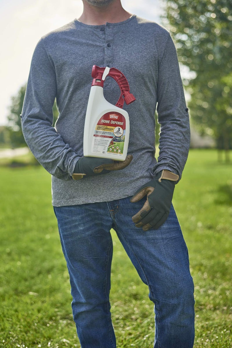 Ortho مبيد الحشرات أورثو للدفاع المنزلي للعشب والمناظر الطبيعية جاهز للرش - يعالج حتى 5,300 قدم مربع، يقتل النمل، القراد، البعوض، البراغيث والعناكب، يبدأ بالقتل خلال دقائق، 32 أونصة. - Image 3