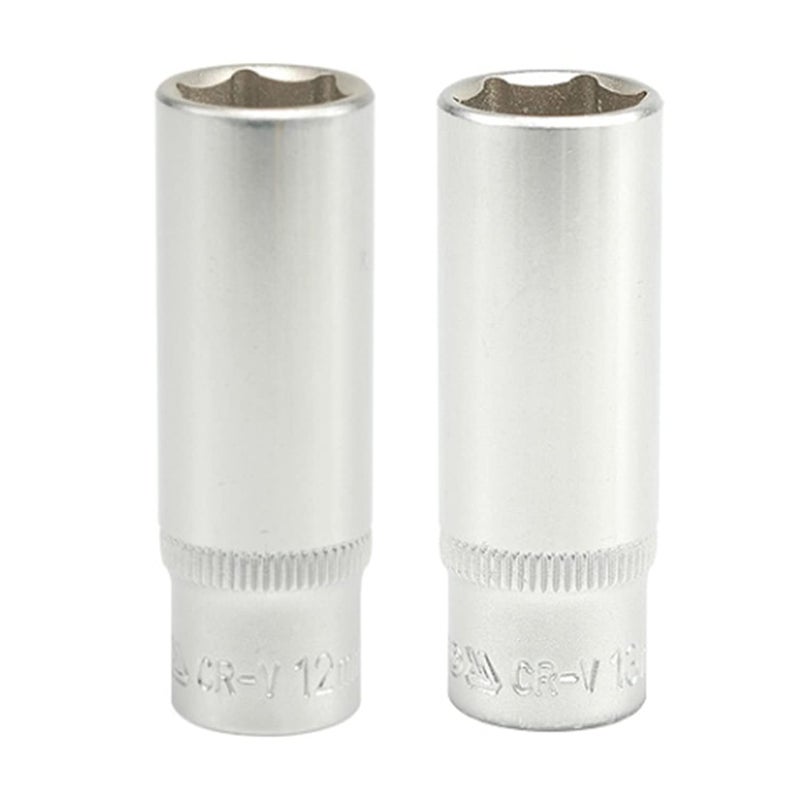 Yato Yato combo Set of 2 Hexagonal Deep Sockets YT142312mm YT142413mm with length of 50mm and 14 inch drive made of chromium VanadiumPack of 2  - Image 1
