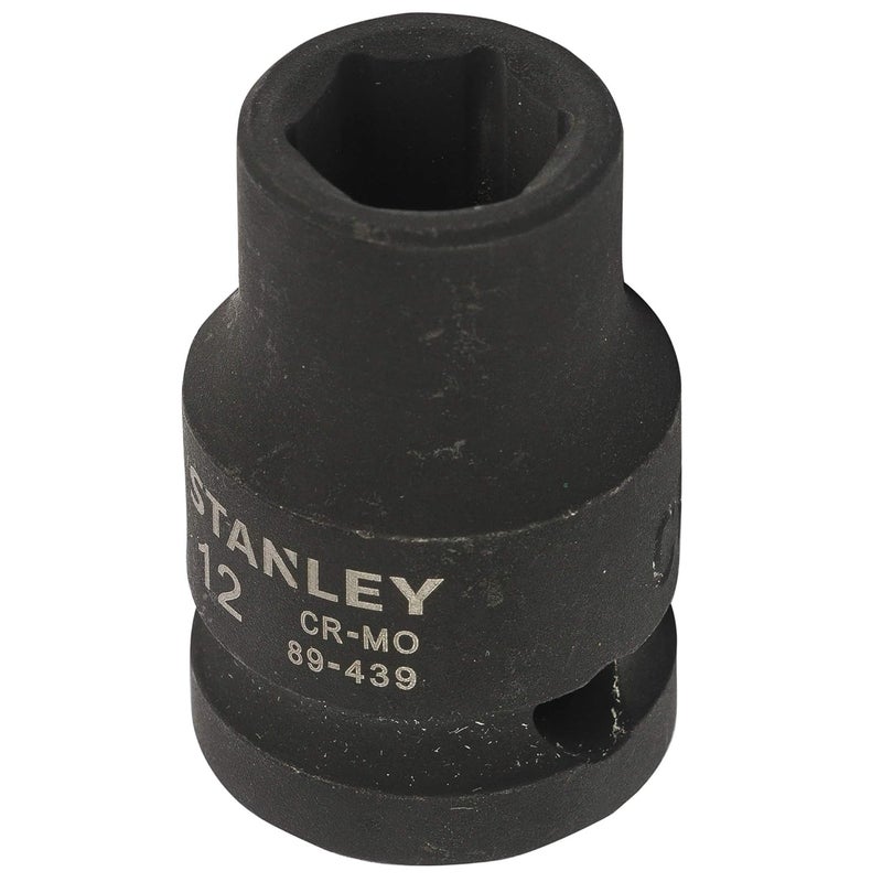 Stanley STANLEY STMT894398B ChromeMolybdenum Steel 6 Point Impact Socket 12 inch 12 mmBlack  - Image 4