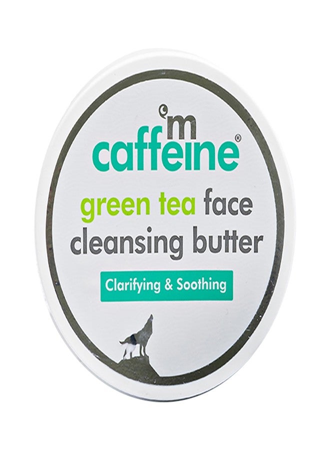 mCaffeine Green Tea Face Cleansing Butter with Shea Butter & Vitamin E| Moisturizing Face Cleanser and Makeup Remover| Cleansing Balm for Waterproof Makeup | Gentle on skin | For All Skin Types - 100g - Image 1