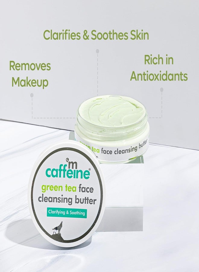 mCaffeine Green Tea Face Cleansing Butter with Shea Butter & Vitamin E| Moisturizing Face Cleanser and Makeup Remover| Cleansing Balm for Waterproof Makeup | Gentle on skin | For All Skin Types - 100g - Image 5