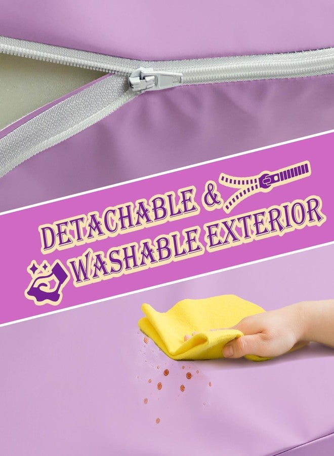 Wibeelee Hair Washing Station for Kids Waterproof Shampoo Foam Mat with Ergonomic Design Non Slip Bath Pillow Sink Soft Neck Support for Easy Hair Wash(Purple) - Image 4