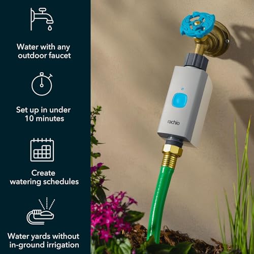 Rachio Smart Hose Timer (1 Valve Only) – App-Controlled Outdoor Faucet Timer, Quick Install & Scheduling, Expandable System - Requires WiFi Hub - Image 4