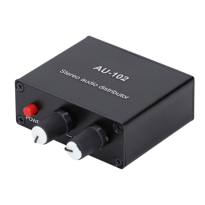 2 Way Active Audio Signal Splitter 1 Input 2 Output 3 5mm Jack Independent Volume Control DC 5V Powered - Image 4