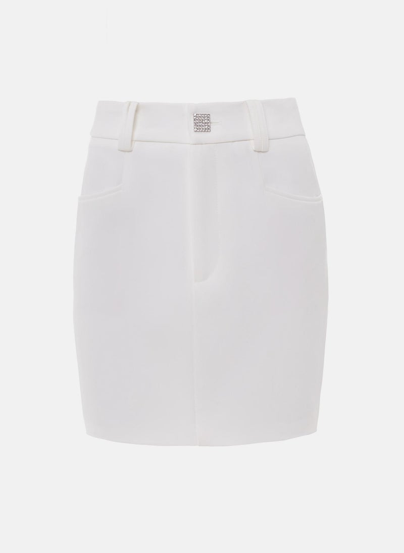 Lichi Mini skirt with accent button - Image 2