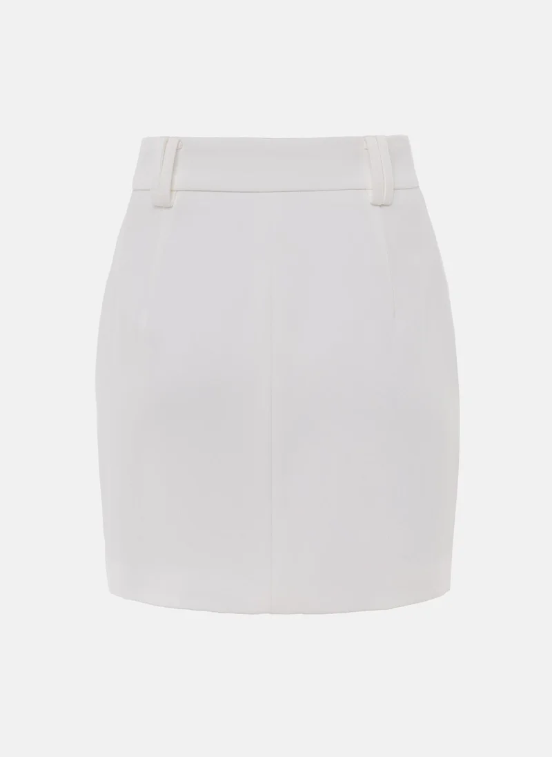 Lichi Mini skirt with accent button